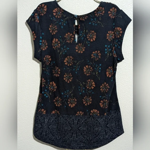 ​🌼 Daniel Rainn Floral Print Knit Tunic Top (PS) Boho Floral Petite💙 - Picture 4 of 8